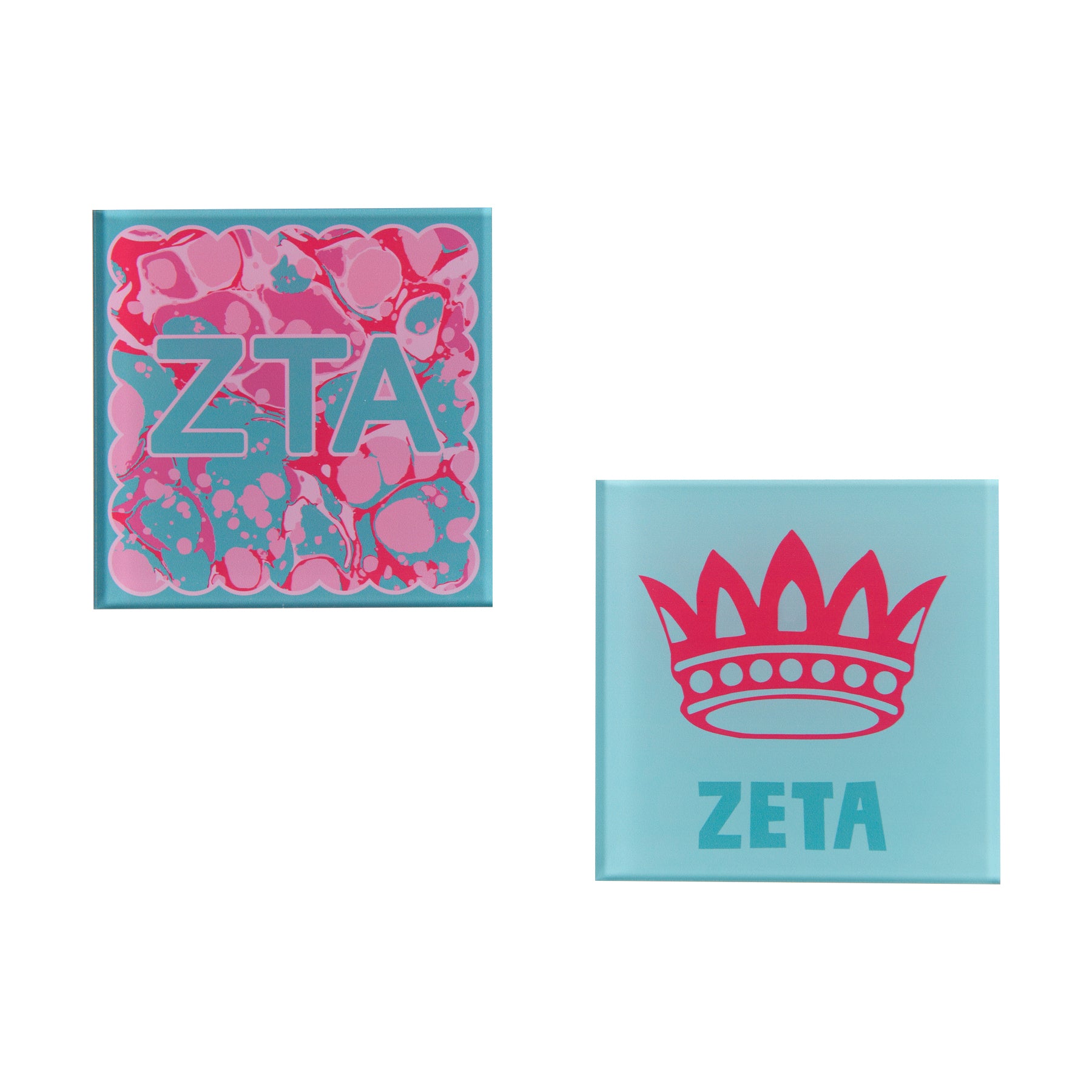 Sorority Reversible Acrylic Marbled Coaster