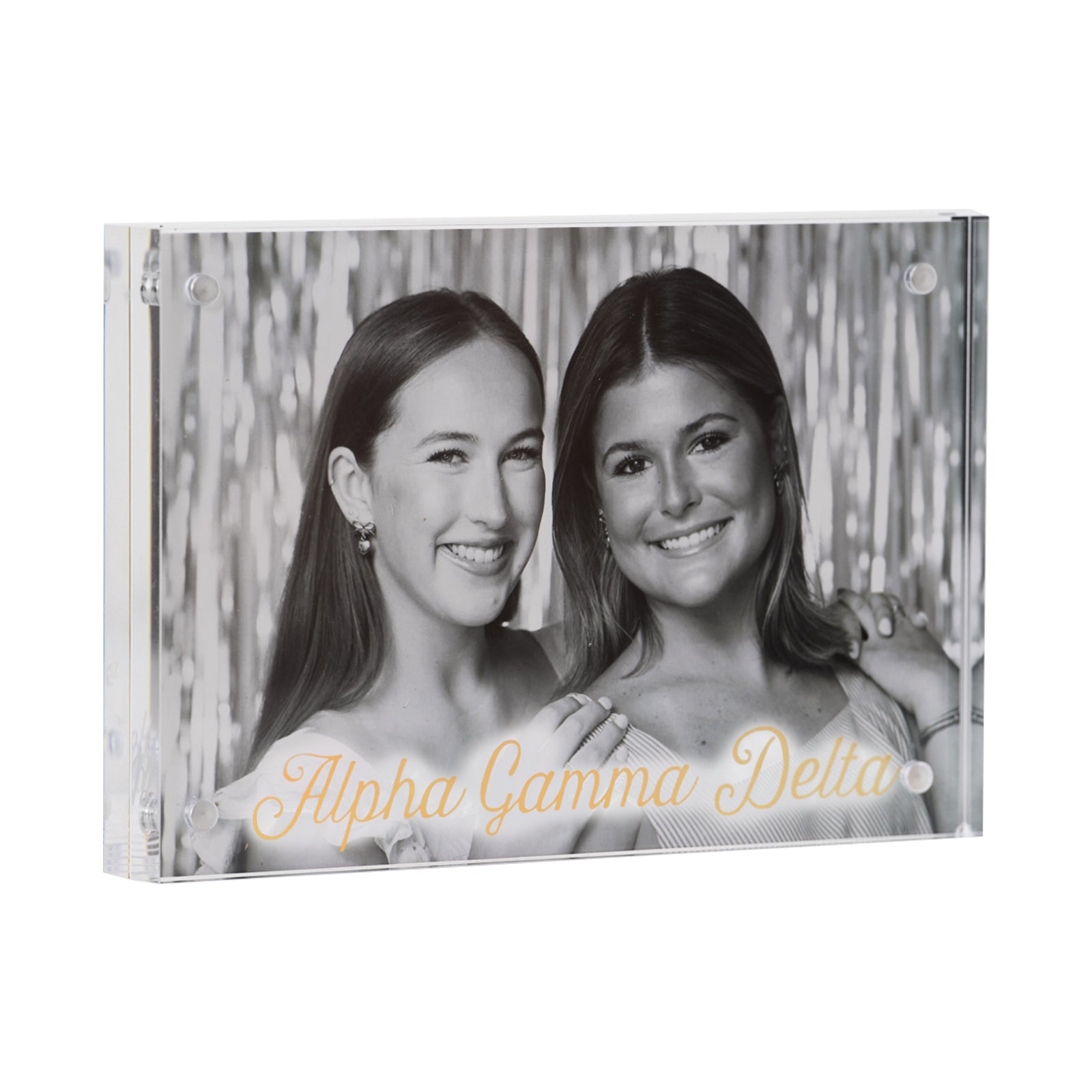 Sorority Acrylic Frame with Gold Foil Lettering