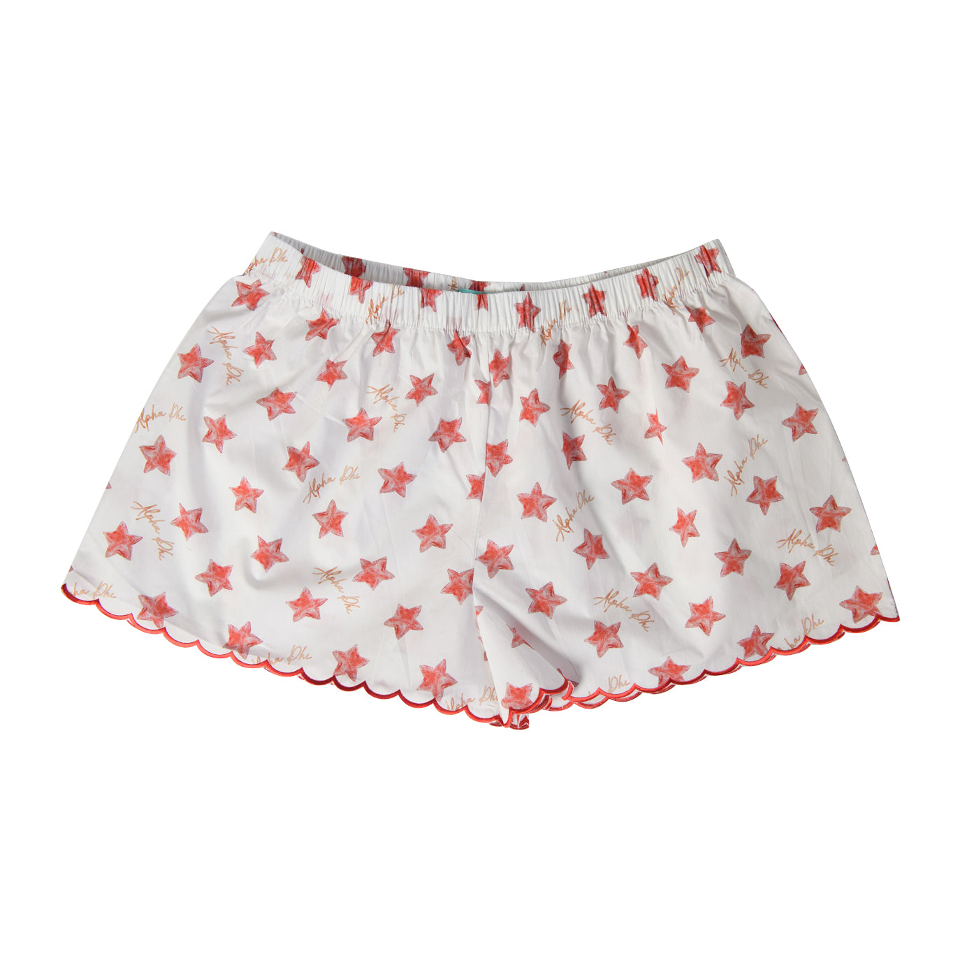 Alpha Phi Cotton Sateen Scalloped Short