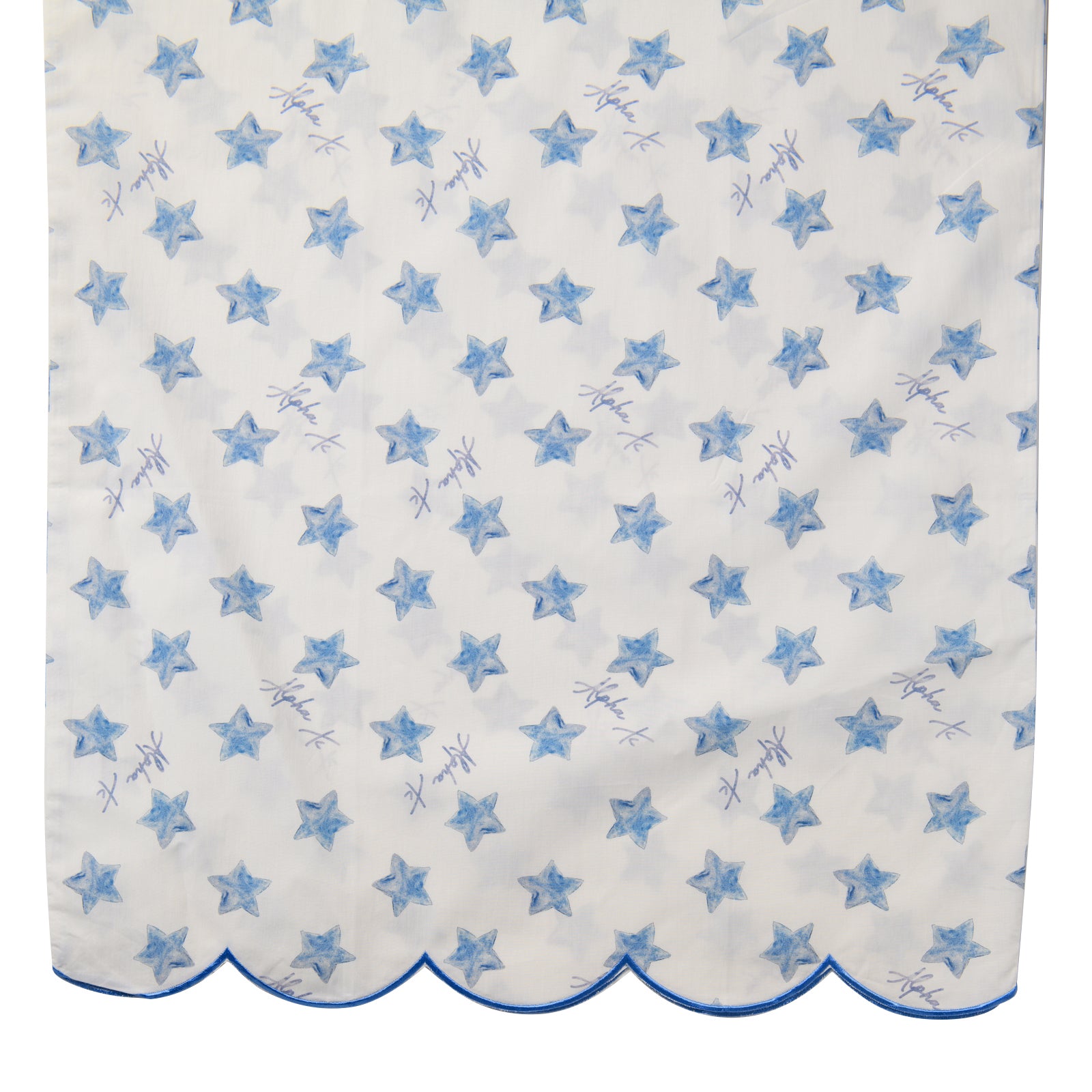 Alpha Xi Delta Cotton Sateen Scalloped Pillowcase