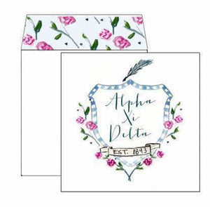 Alpha Xi Delta MOTIF Greeting Card with Liner