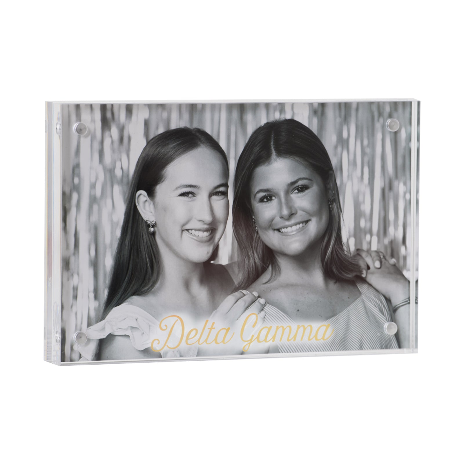 Delta Gamma Acrylic Frame with Gold Foil Lettering