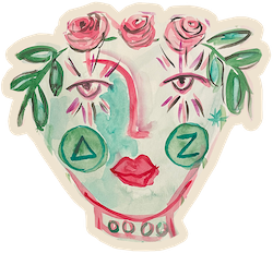 Delta Zeta FANCY SISTER Decal