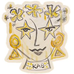 Kappa Alpha Theta FANCY SISTER Tumbler Magnet