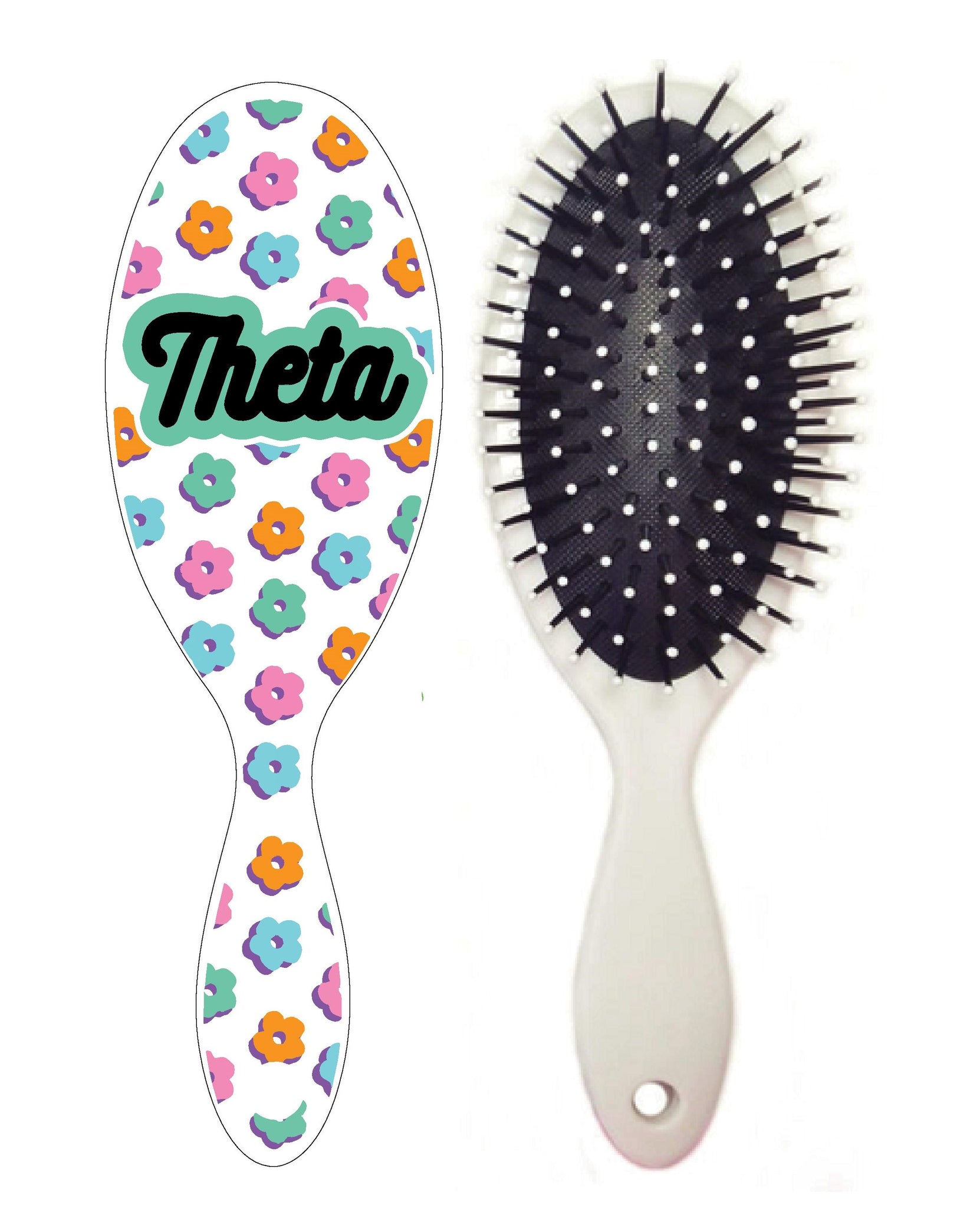 Theta FLOWER CHILD Hairbrush