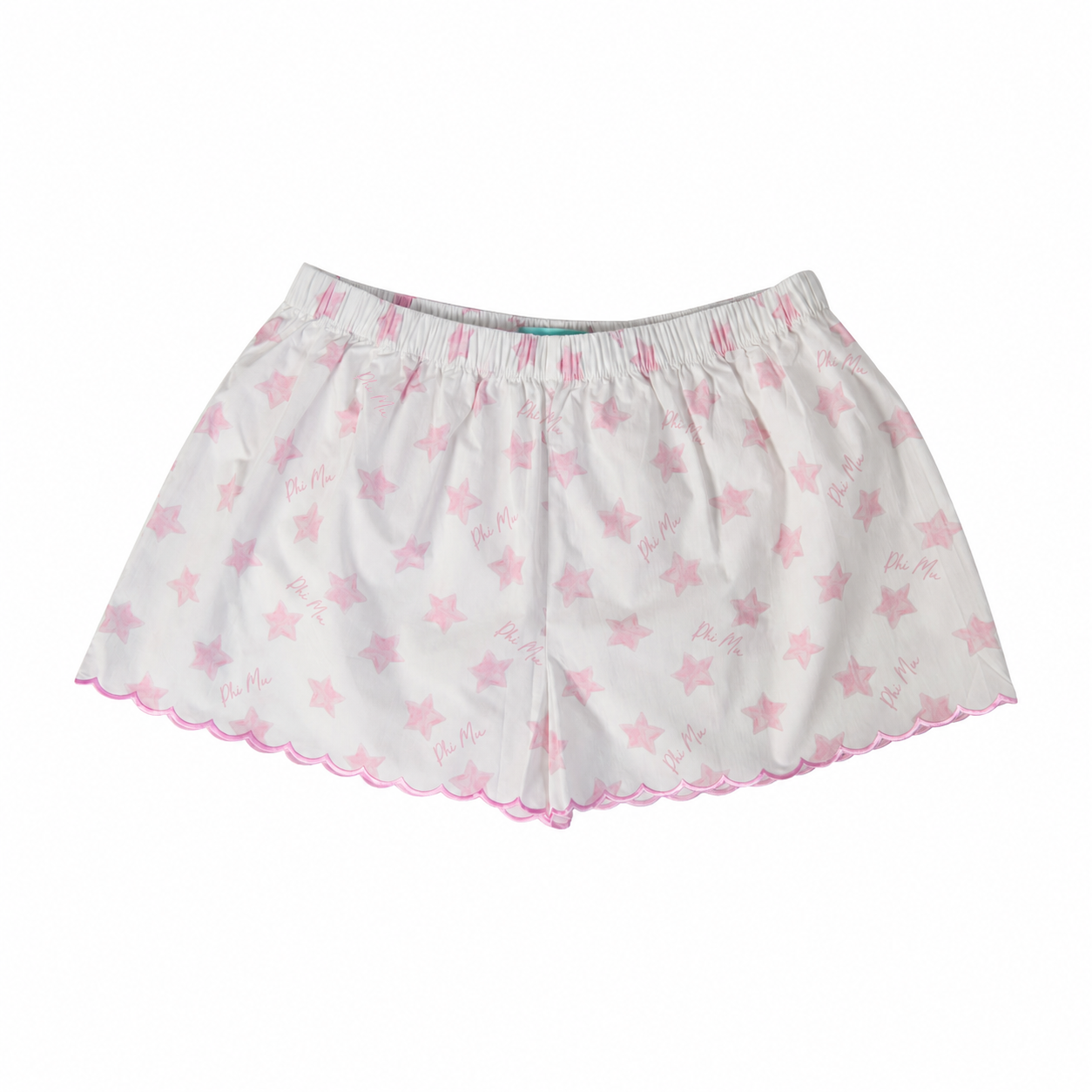 Phi Mu Cotton Sateen Scalloped Short