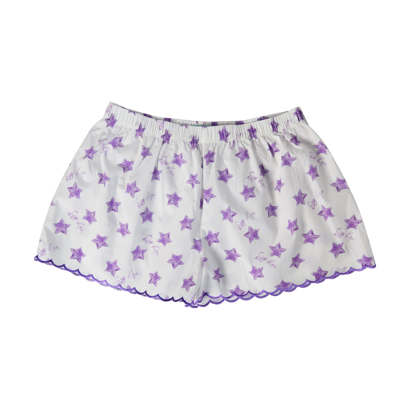 Sigma Kappa Cotton Sateen Scalloped Short