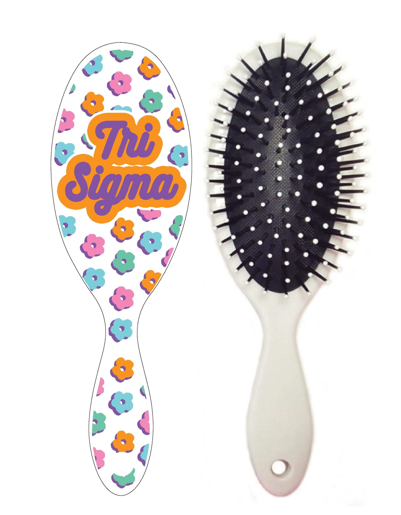 Tri Sigma FLOWER CHILD Hairbrush