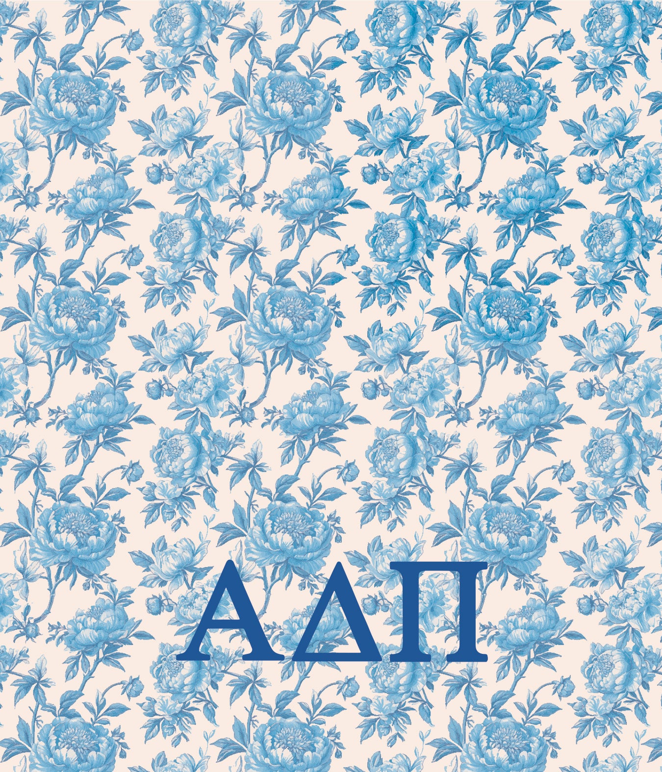 Alpha Delta Pi Floral Minky Blanket