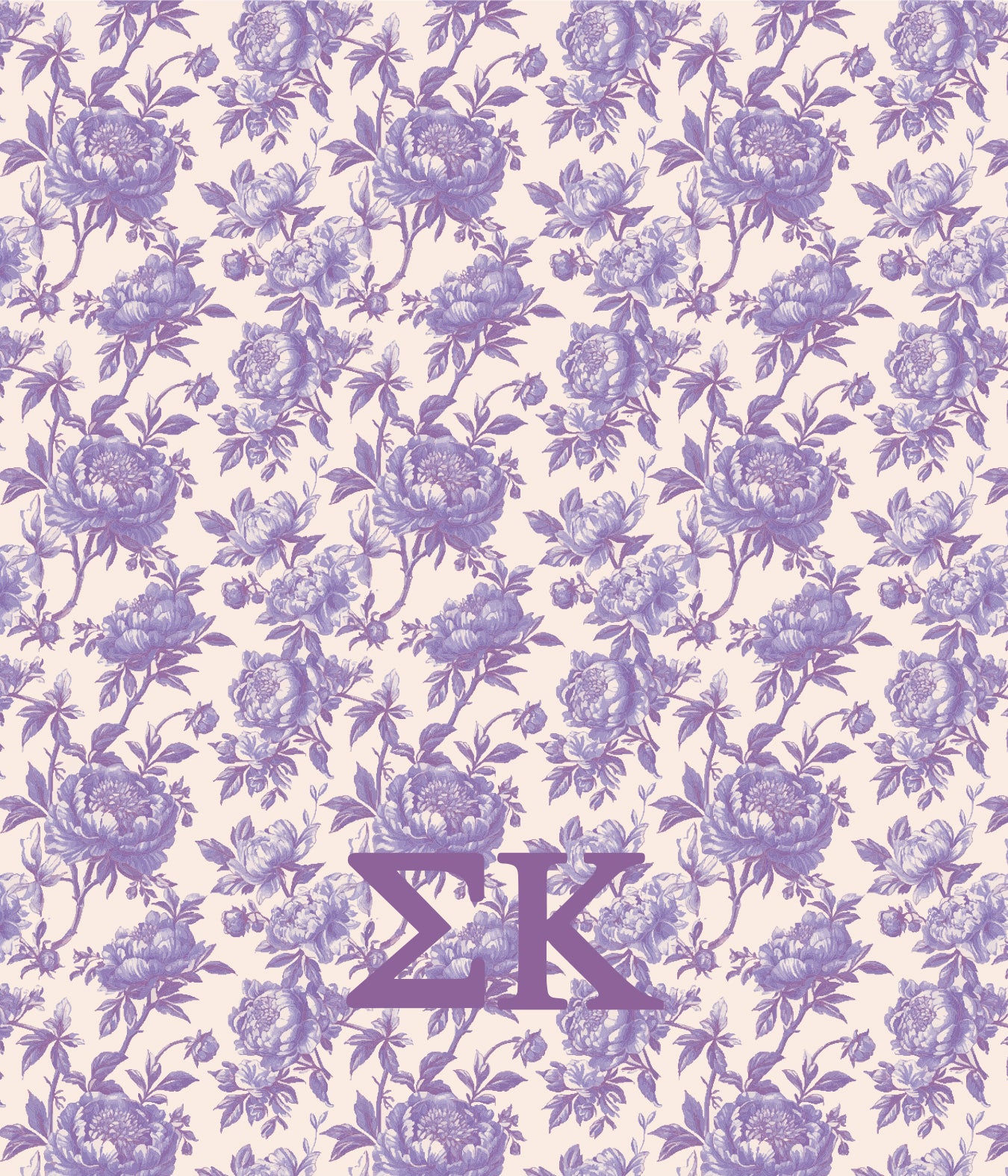Sigma Kappa Floral Minky Blanket