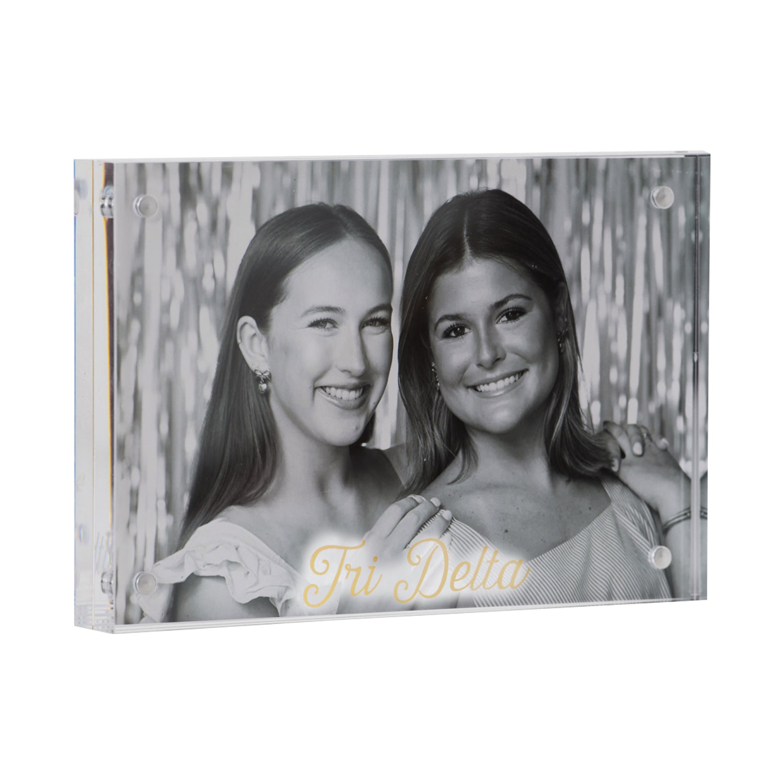 Sorority Acrylic Frame with Gold Foil Lettering