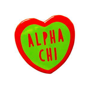 Alpha Chi Omega Sweet Heart Button