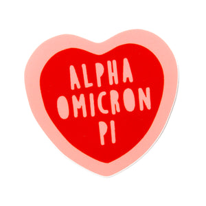 Alpha Omicron Pi Sweet Heart Decal
