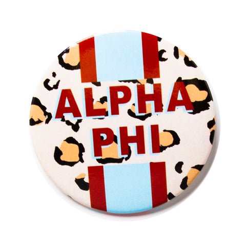 Alpha Phi CHEETAH Stripe Button