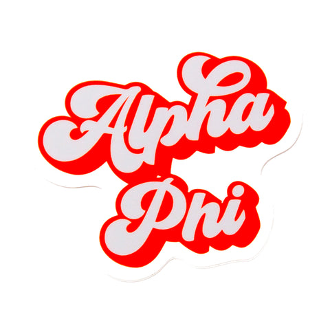 Alpha Phi RETRO Decal