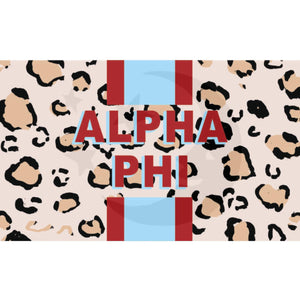 Alpha Phi CHEETAH Stripe Flag