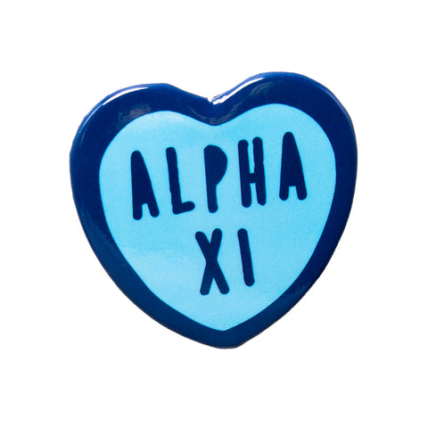 Alpha Xi Delta Sweet Heart Button