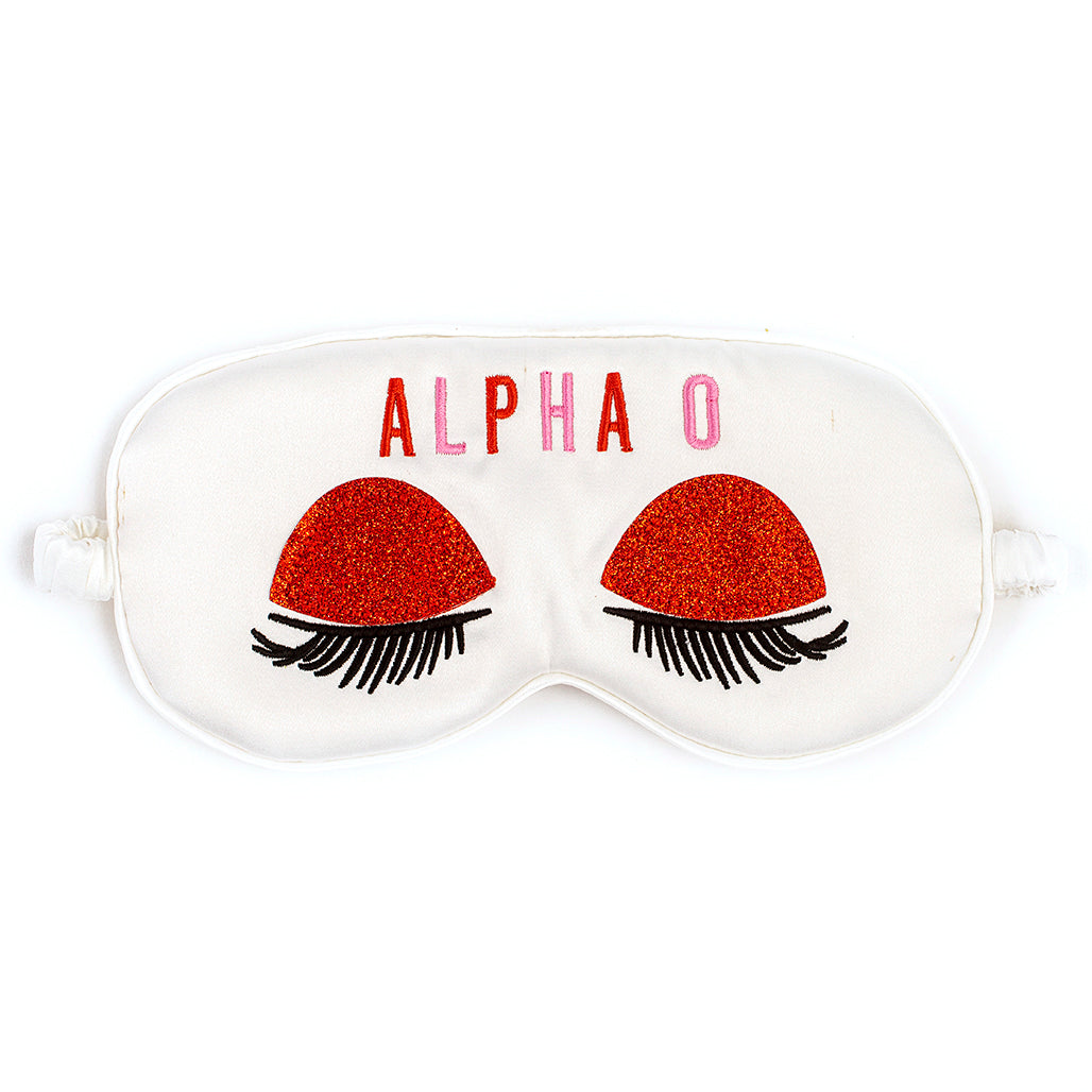 Alpha Omicron Pi Embroidered Satin Sleep Mask