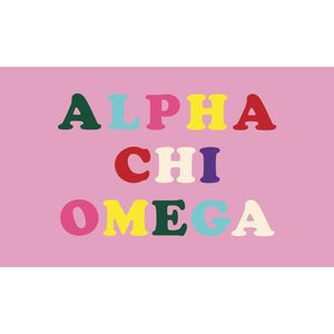 Alpha Chi Omega Colorful Letter Flag