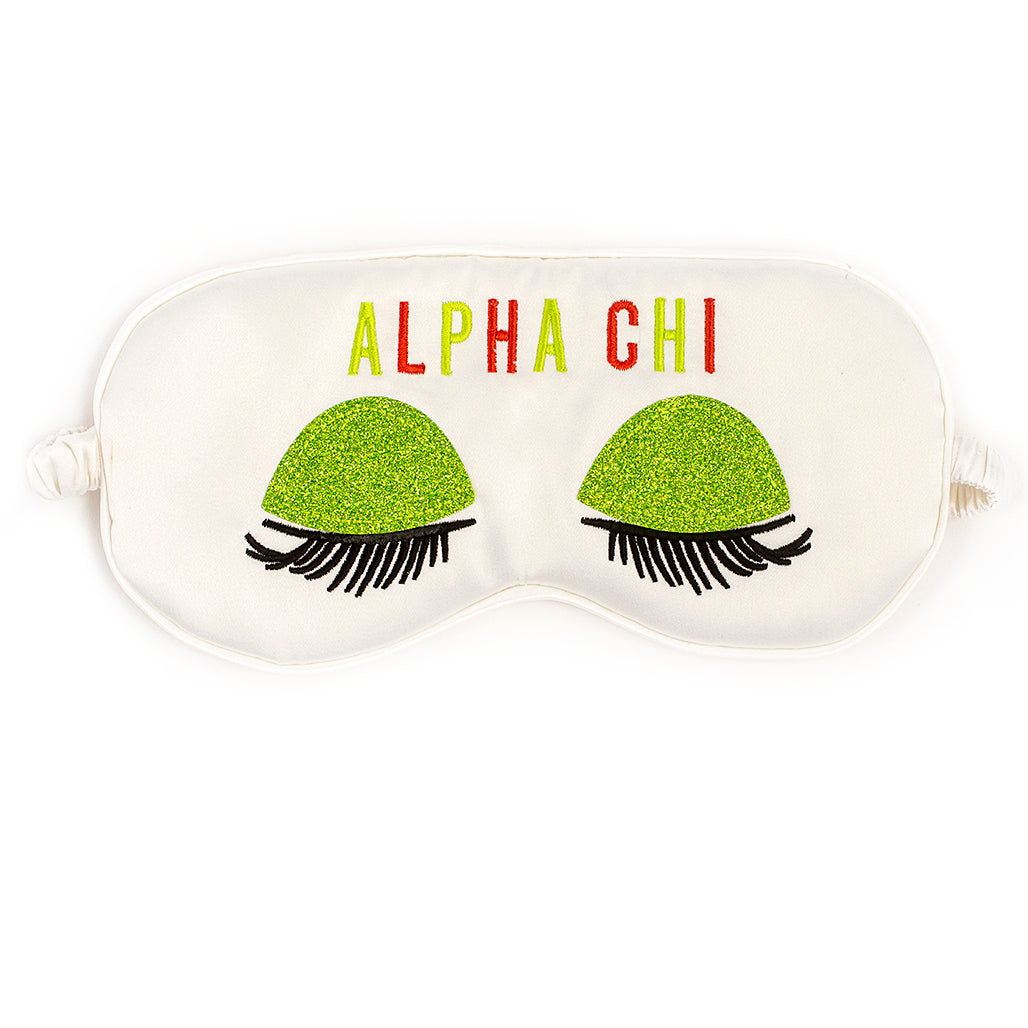 Alpha Chi Omega Satin Sleep Mask | Over The Moon Greek