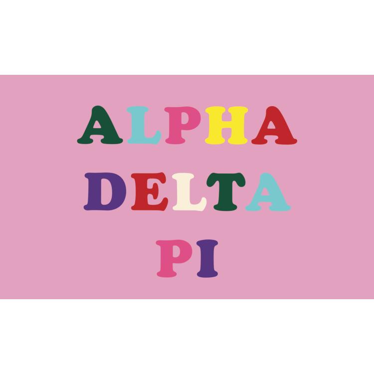 Alpha Delta Pi Colorful Letter Flag