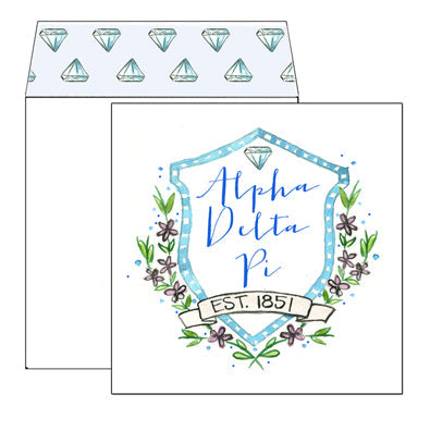 Alpha Delta Pi MOTIF Greeting Card with Liner