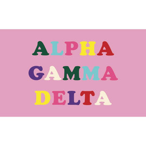Alpha Gamma Delta Colorful Letter Flag