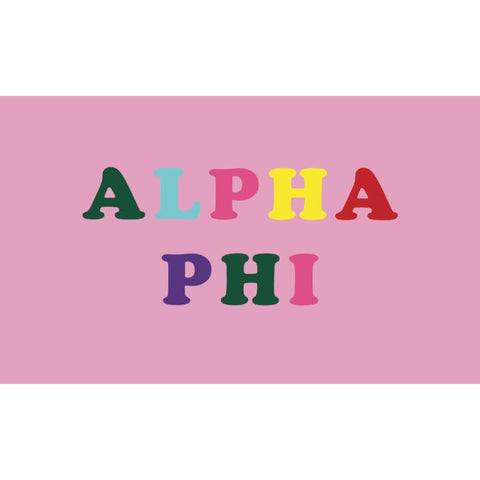Alpha Phi Colorful Letter Flag