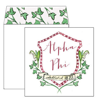 Alpha Phi MOTIF Greeting Card with Liner