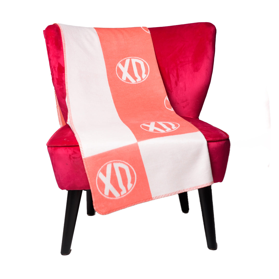 Chi Omega Circle Monogram Blanket