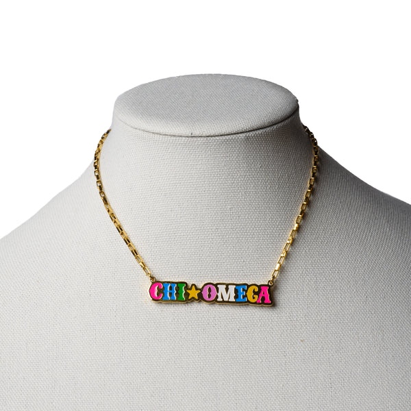 Alpha Chi Omega Greek Sorority Lavalier Drop Charm Pendant Necklace –  Sorority Things