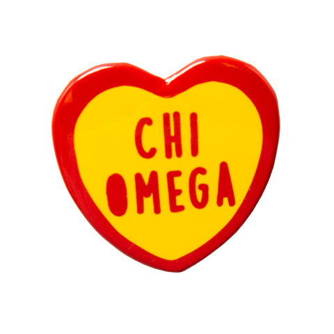 Chi Omega Sweet Heart Button