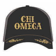 CHI OMEGA Captain Styled Trucker Hat