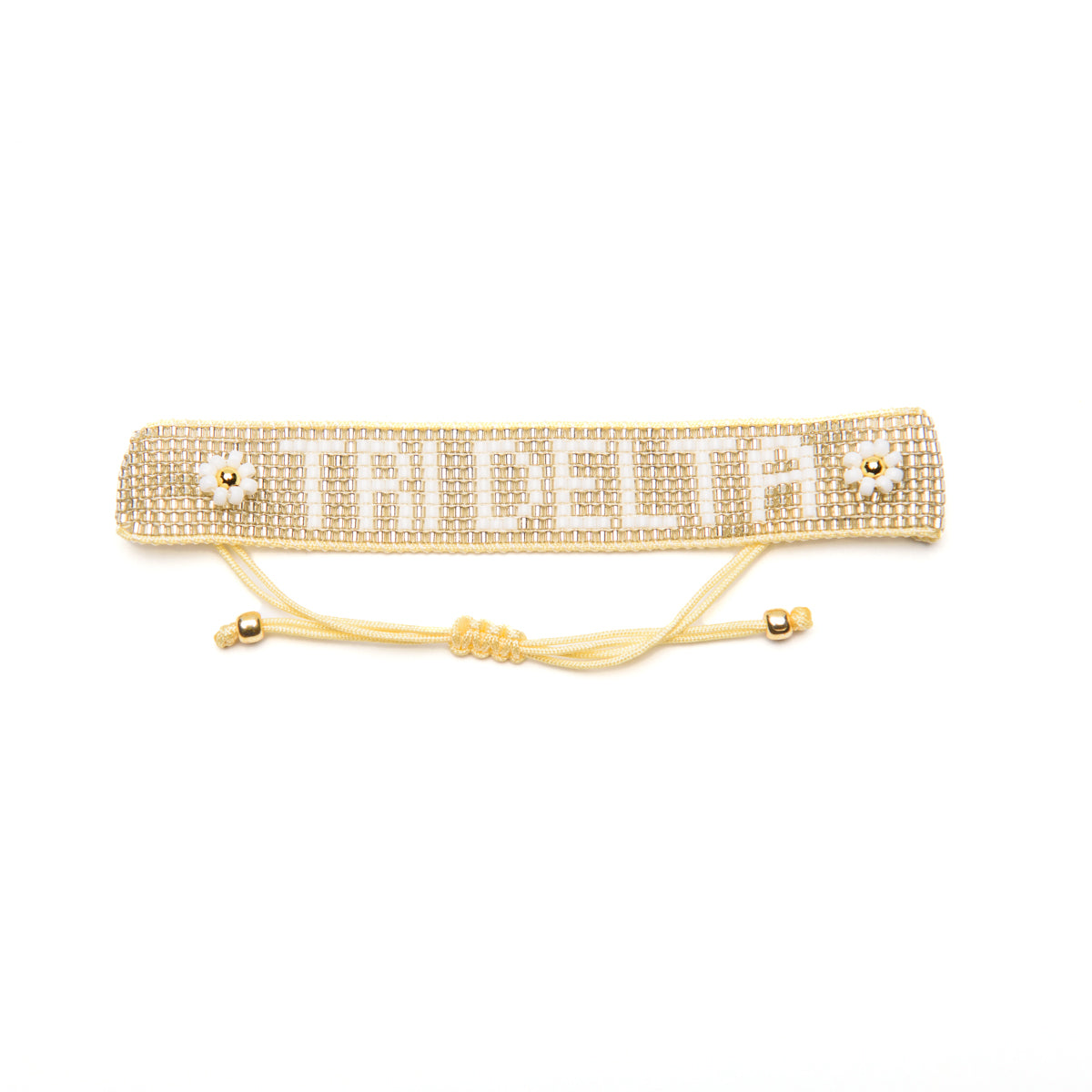 TRI DELTA Silver Metallic Beaded Bracelet