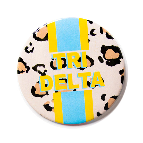 Tri-Delta CHEETAH Stripe Button