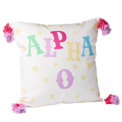 ALPHA O "Oh My Stars" Printed Pillow
