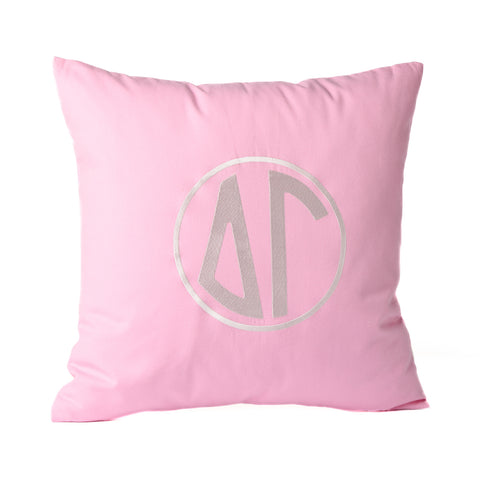 Delta Gamma Circle Monogram Pillow