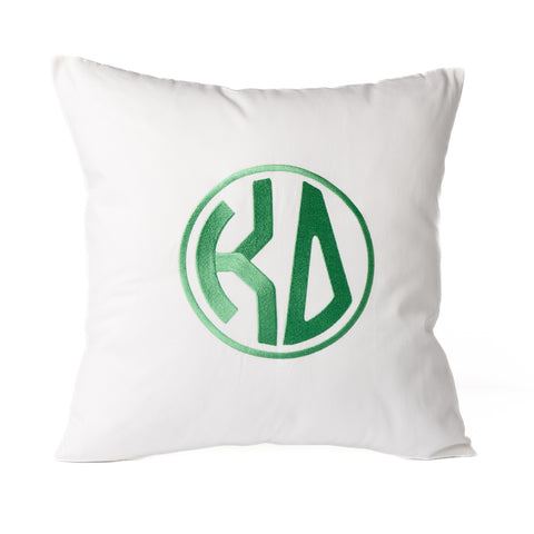 Kappa Delta Circle Monogram Pillow
