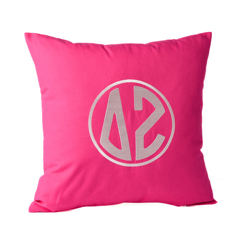 Delta Zeta Circle Monogram Pillow