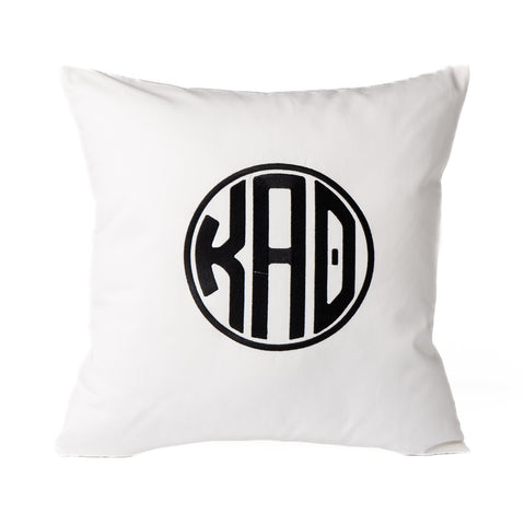 Kappa Alpha Theta Circle Monogram Pillow