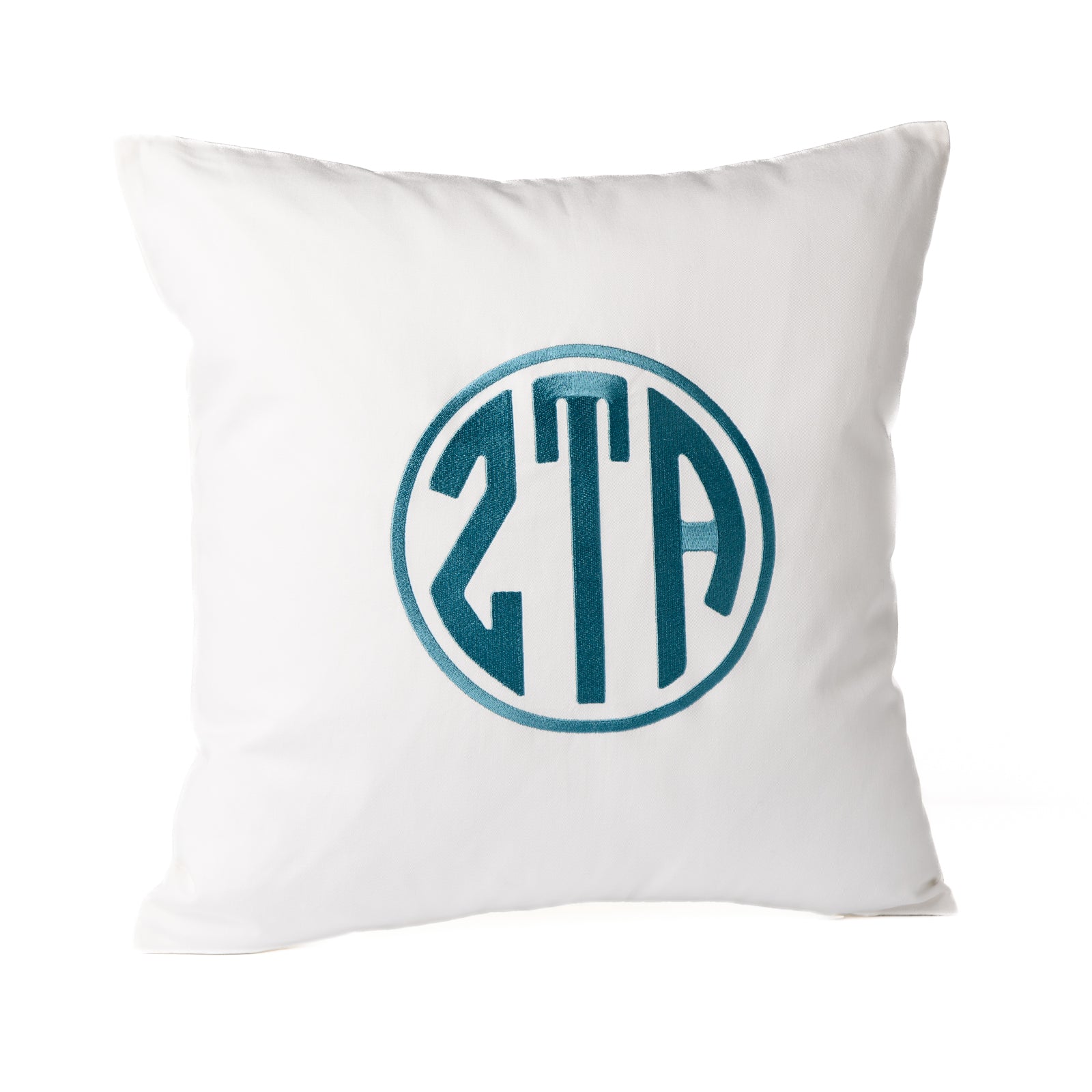 Zeta Tau Alpha Circle Monogram Pillow