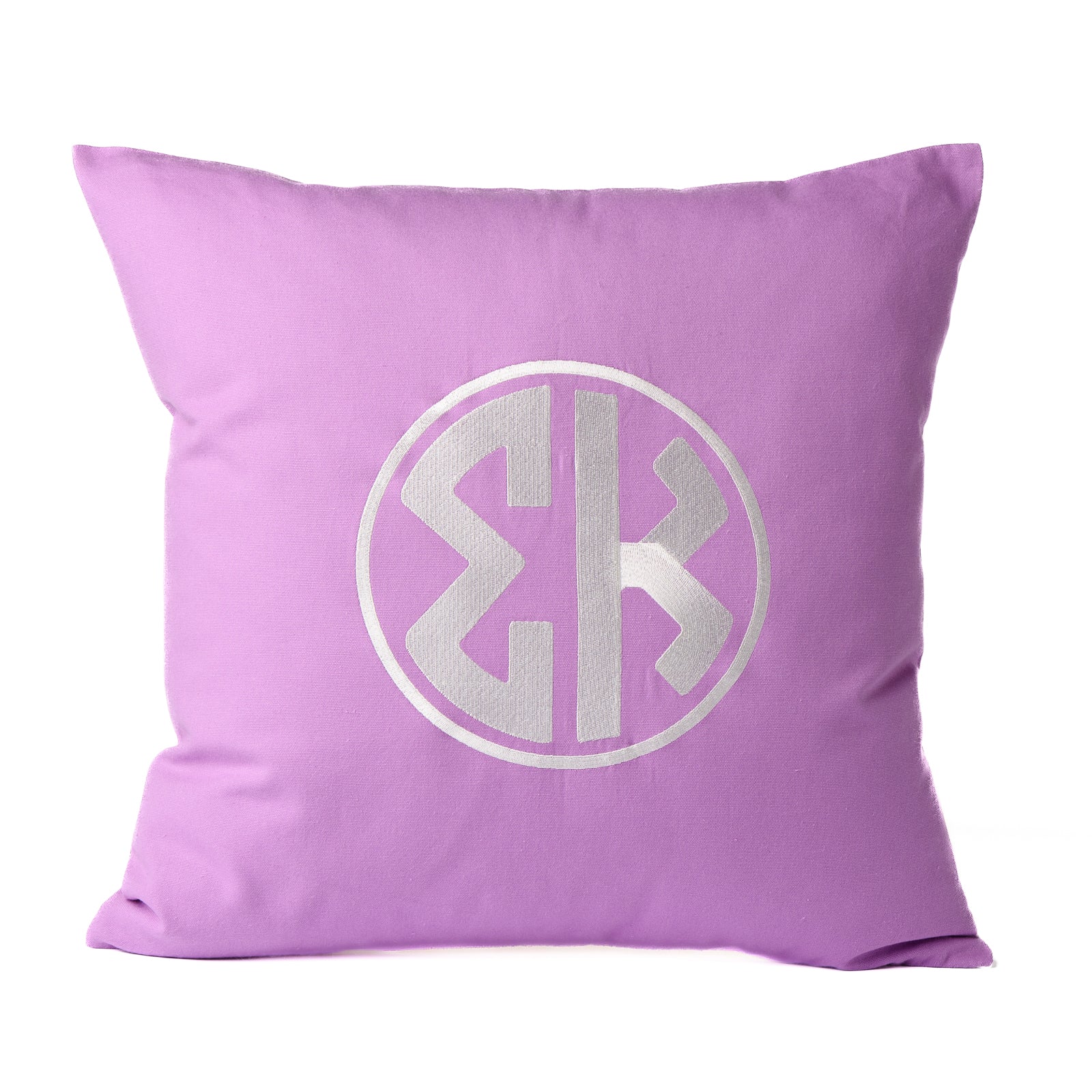 Circle Monogram Pillow- Sigma Kappa
