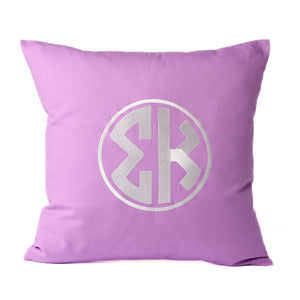 Sigma Kappa Circle Monogram Pillow