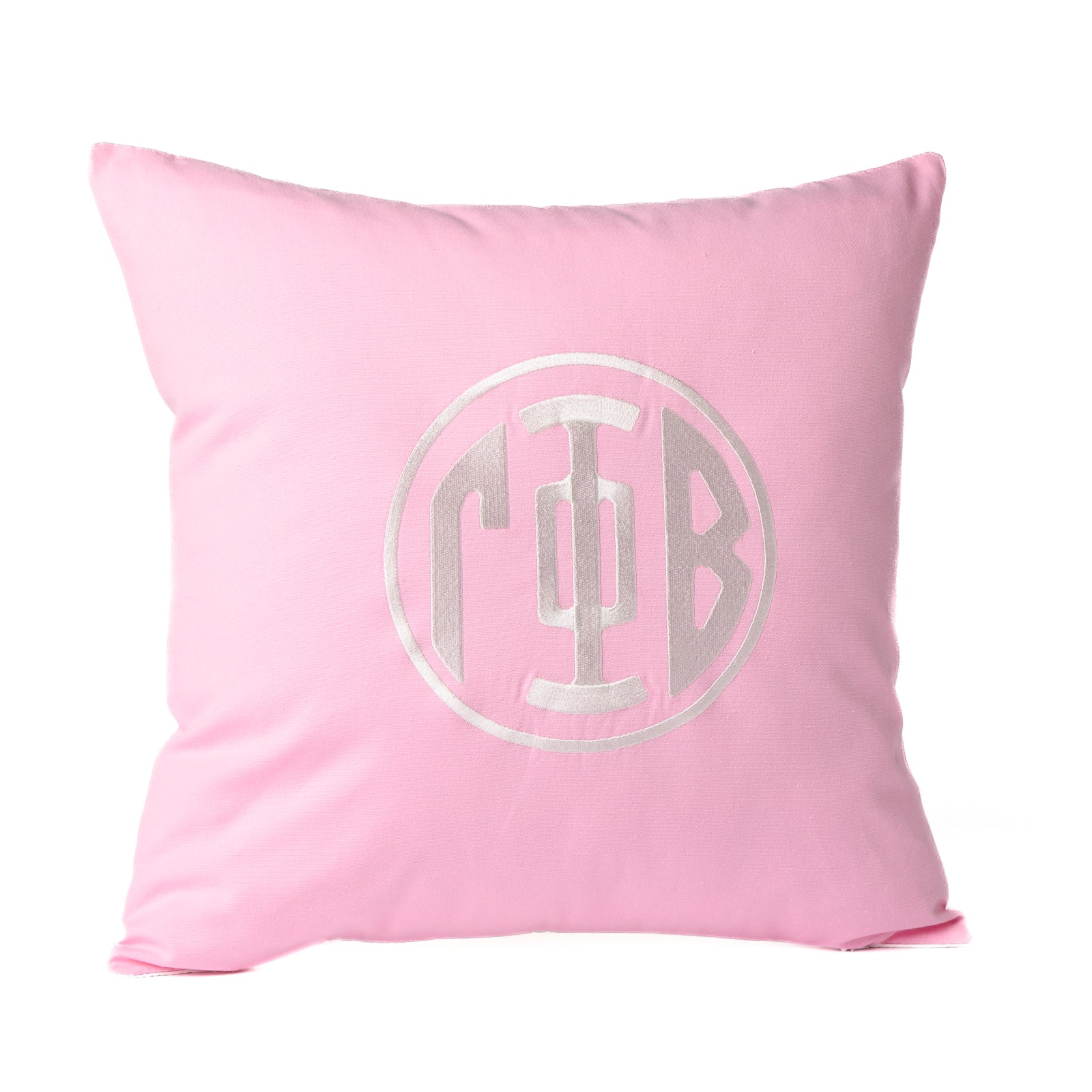 Gamma Phi Beta Circle Monogram Pillow