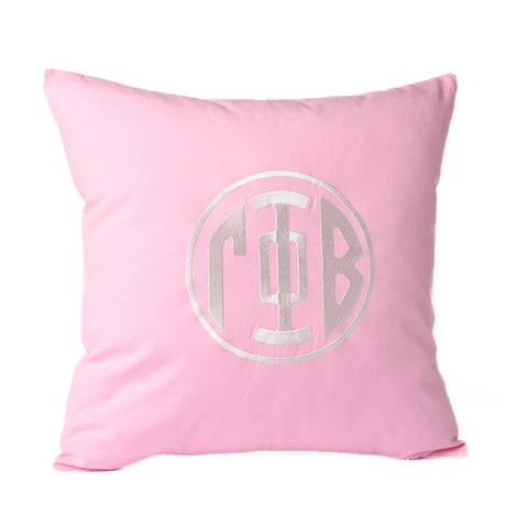 Gamma Phi Beta Circle Monogram Pillow