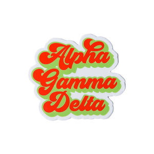 Alpha Gamma Delta RETRO Decal