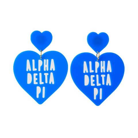 Alpha Delta Pi Sweet Heart Earring