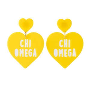 Chi Omega Sweet Heart Earring