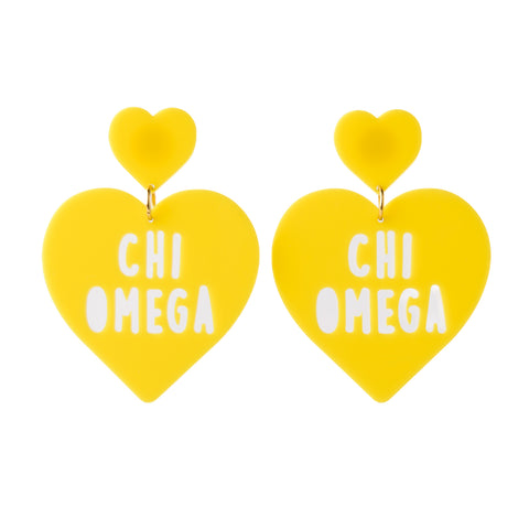 Chi Omega Sweet Heart Earring