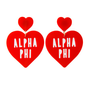 Alpha Phi Sweet Heart Earring